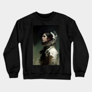 Gothic Astronaut Moody Dark Painting Crewneck Sweatshirt